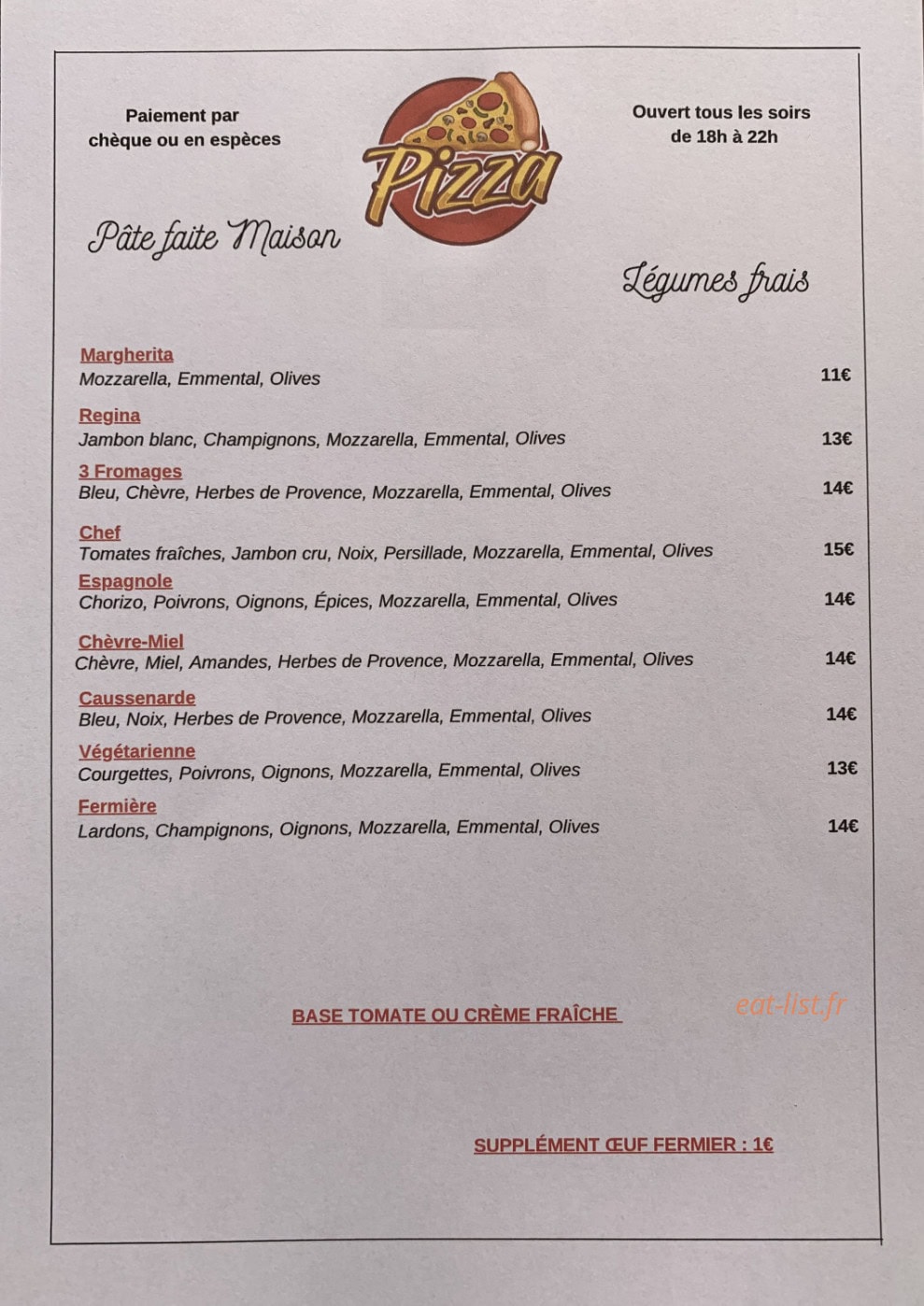 Cafe de la place — carte page 1