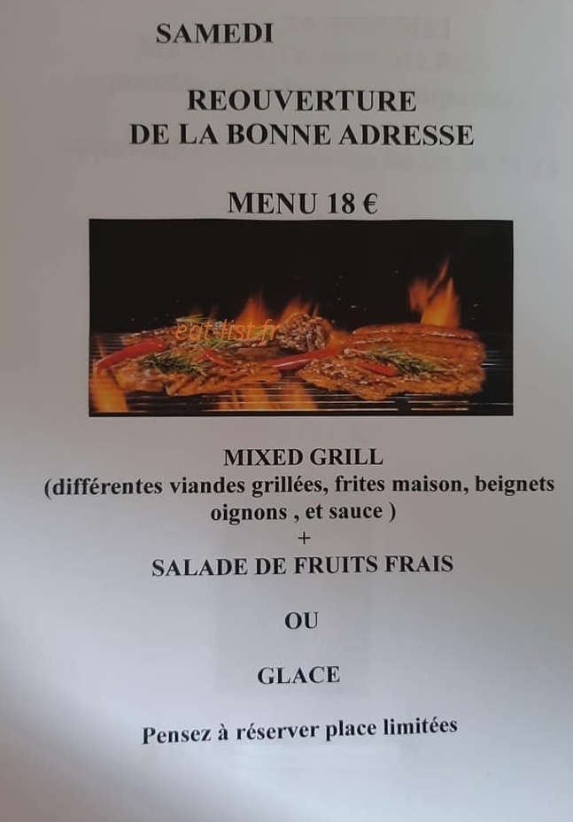 La Bonne Adresse — carte page 1