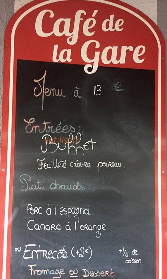 Café de la Gare — carte page 2