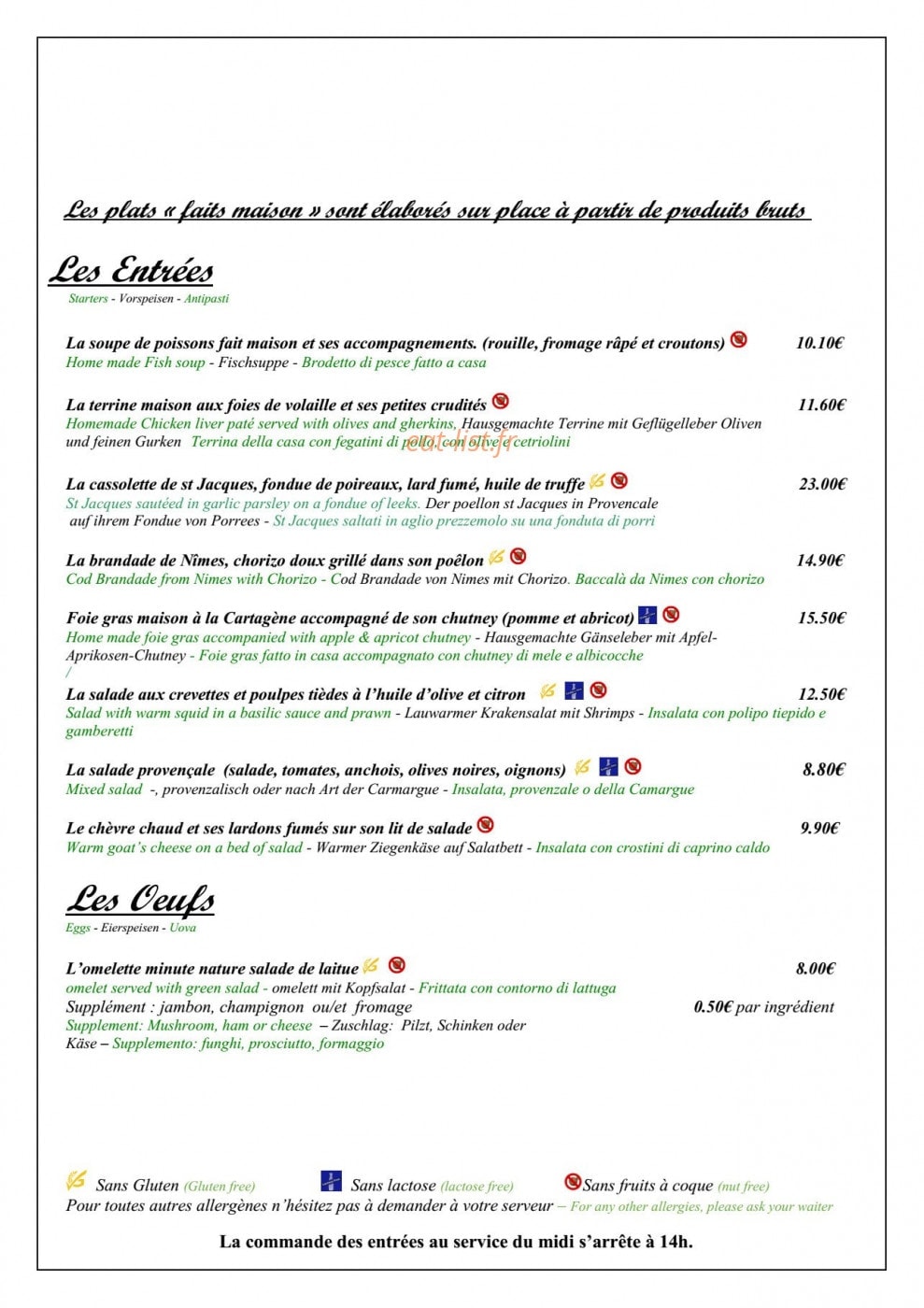 le cours — carte page 1