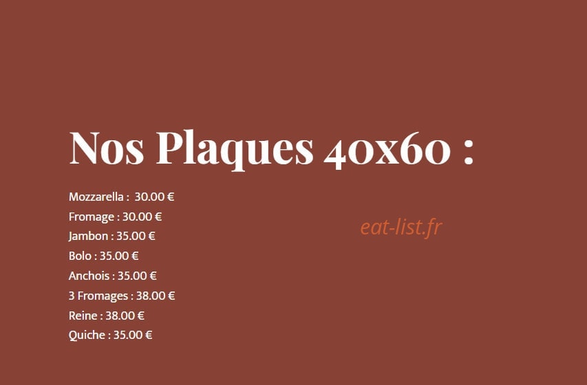 Planete Pizzas — carte page 10