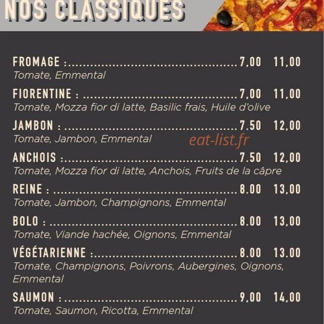 Planete Pizzas — carte page 5