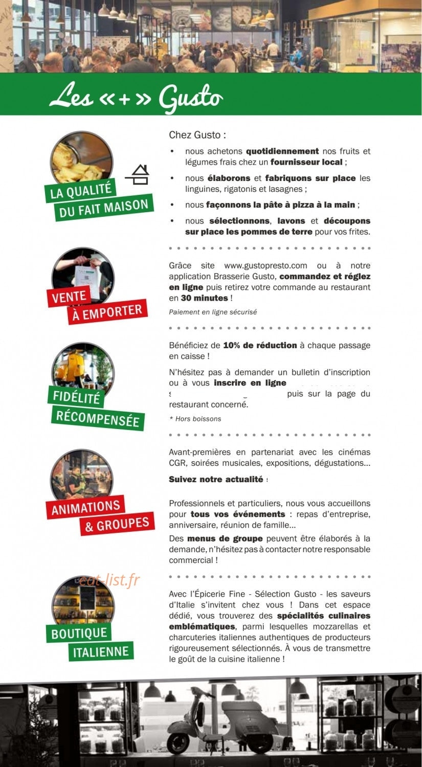 Brasserie gusto — carte page 2
