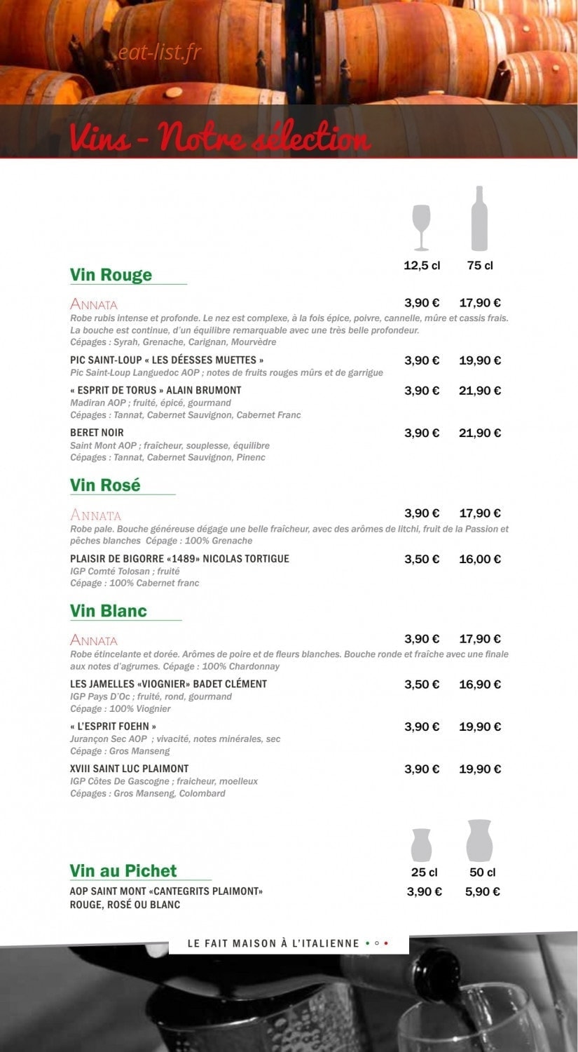 Brasserie gusto — carte page 12