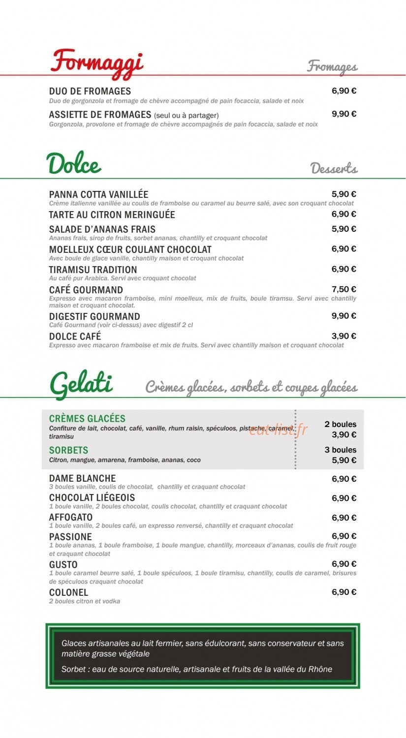 Brasserie gusto — carte page 9