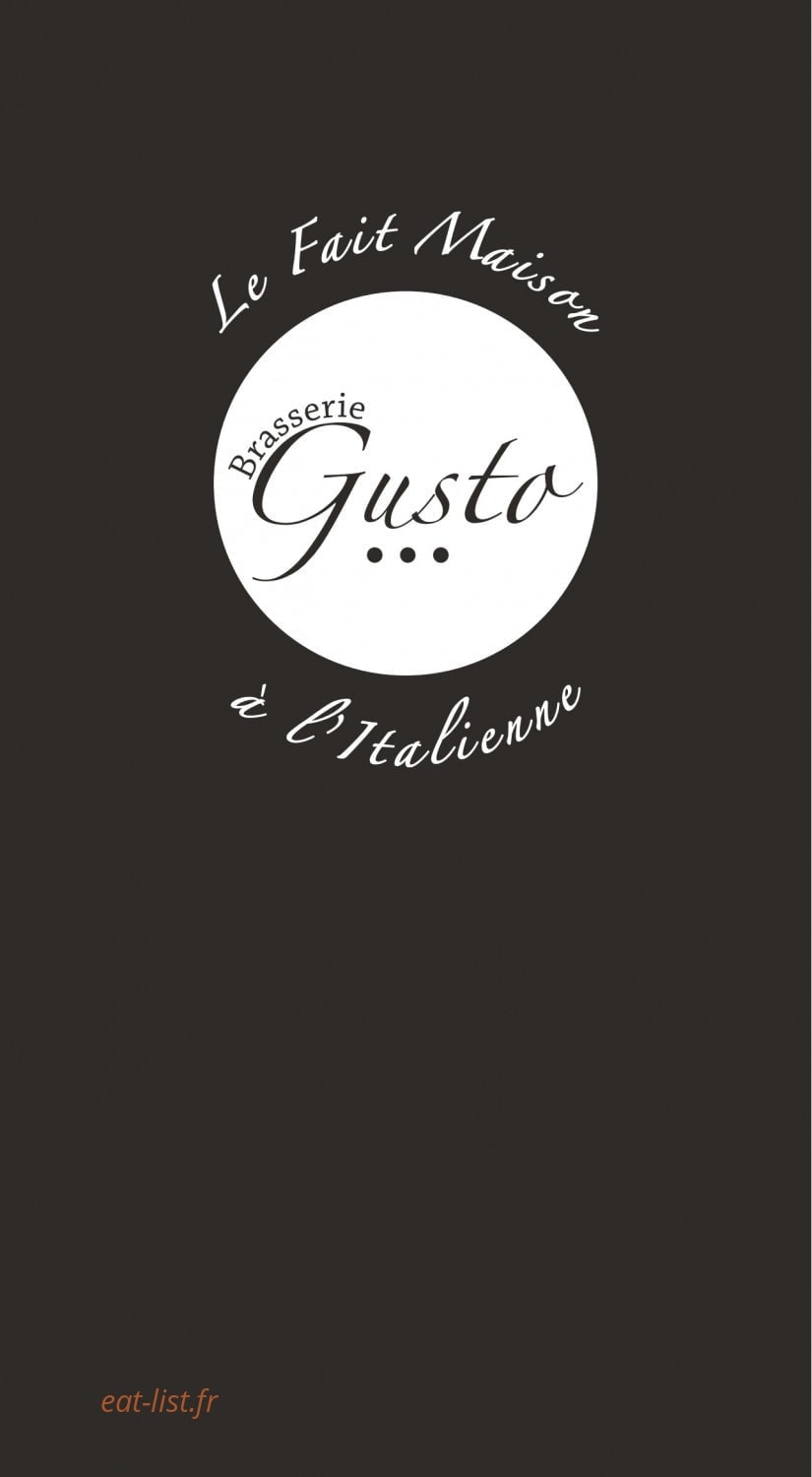 Brasserie gusto — carte page 1