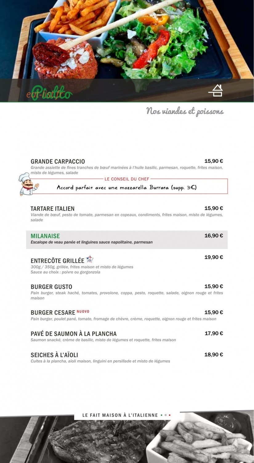 Brasserie gusto — carte page 7