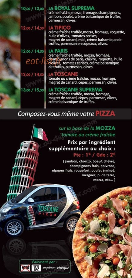 La Toscana  Pizza  Codognan menu  et photos 