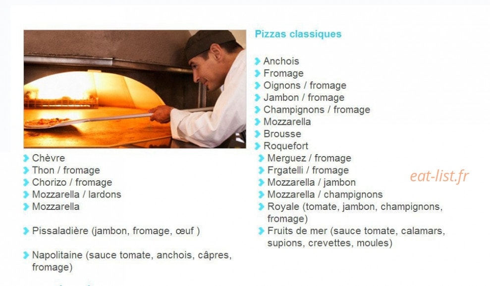 La Tour de Pizz' — carte page 1