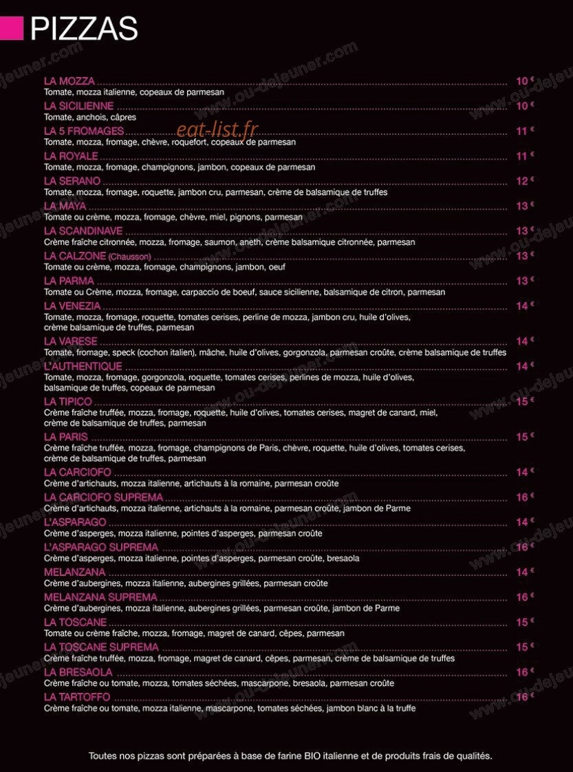Ristorante La Toscana — carte page 2