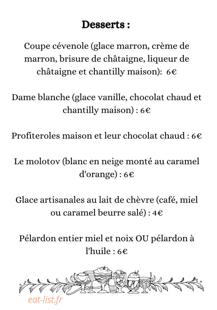 L'Auberge Des Rigondettes — carte page 5