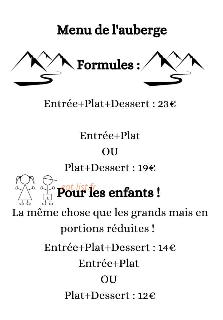 L'Auberge Des Rigondettes — carte page 4