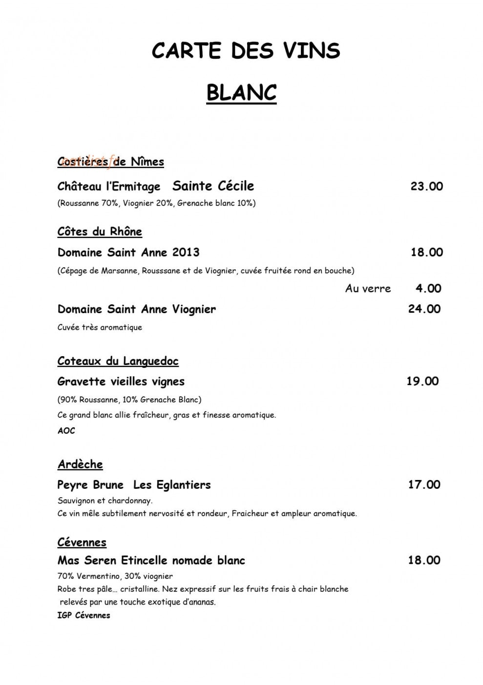 Le Clos des Arts — carte page 11