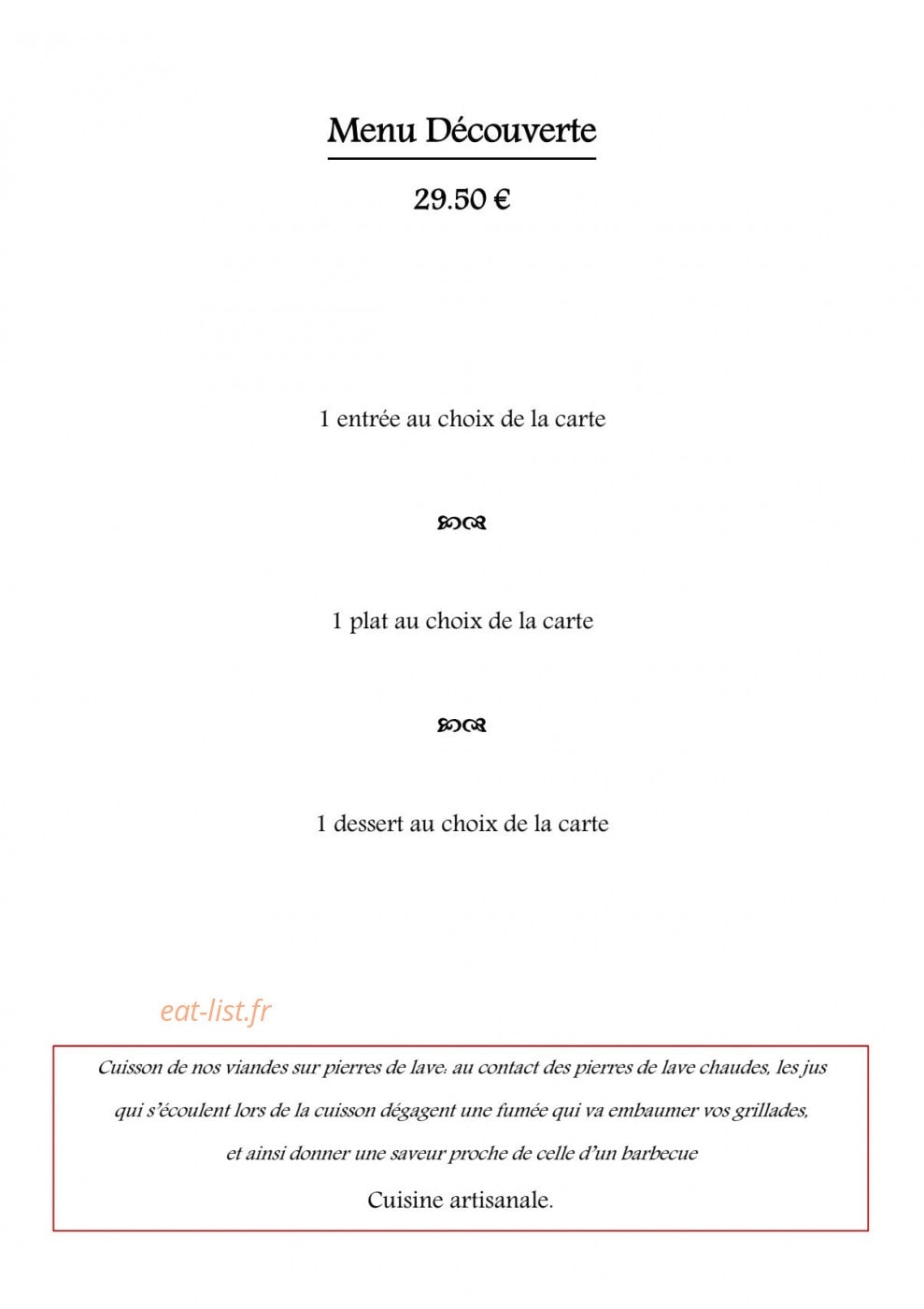 Le Clos des Arts — carte page 2