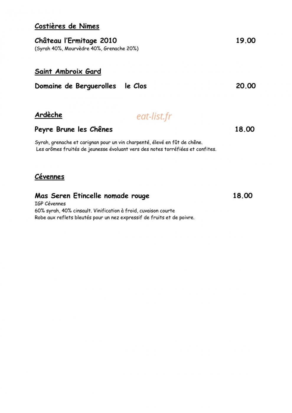 Le clos des arts — carte page 8