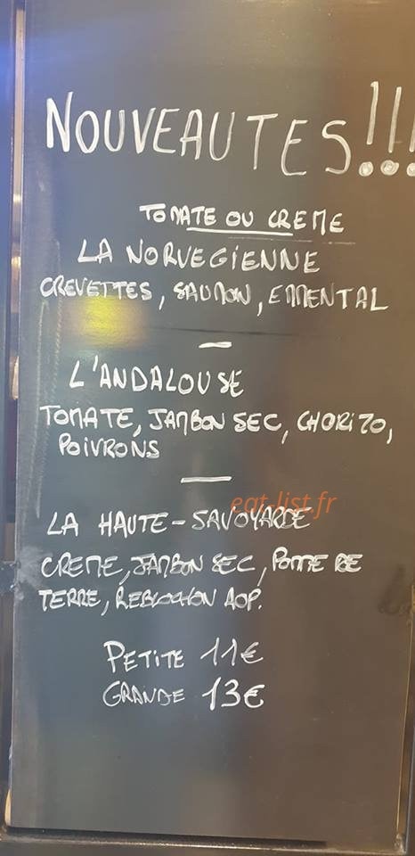 Pizza du Midi — carte page 1