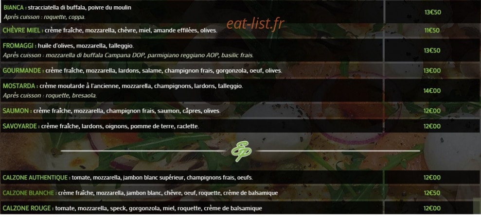 effet pizza — carte page 2