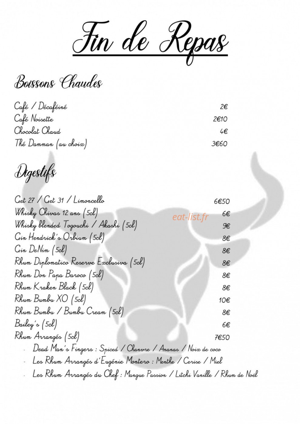 Restaurant Lou Brigandas — carte page 21
