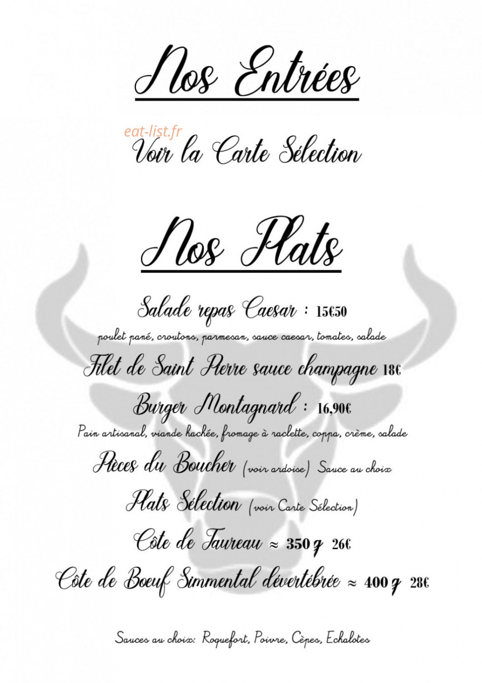 Restaurant Lou Brigandas — carte page 4