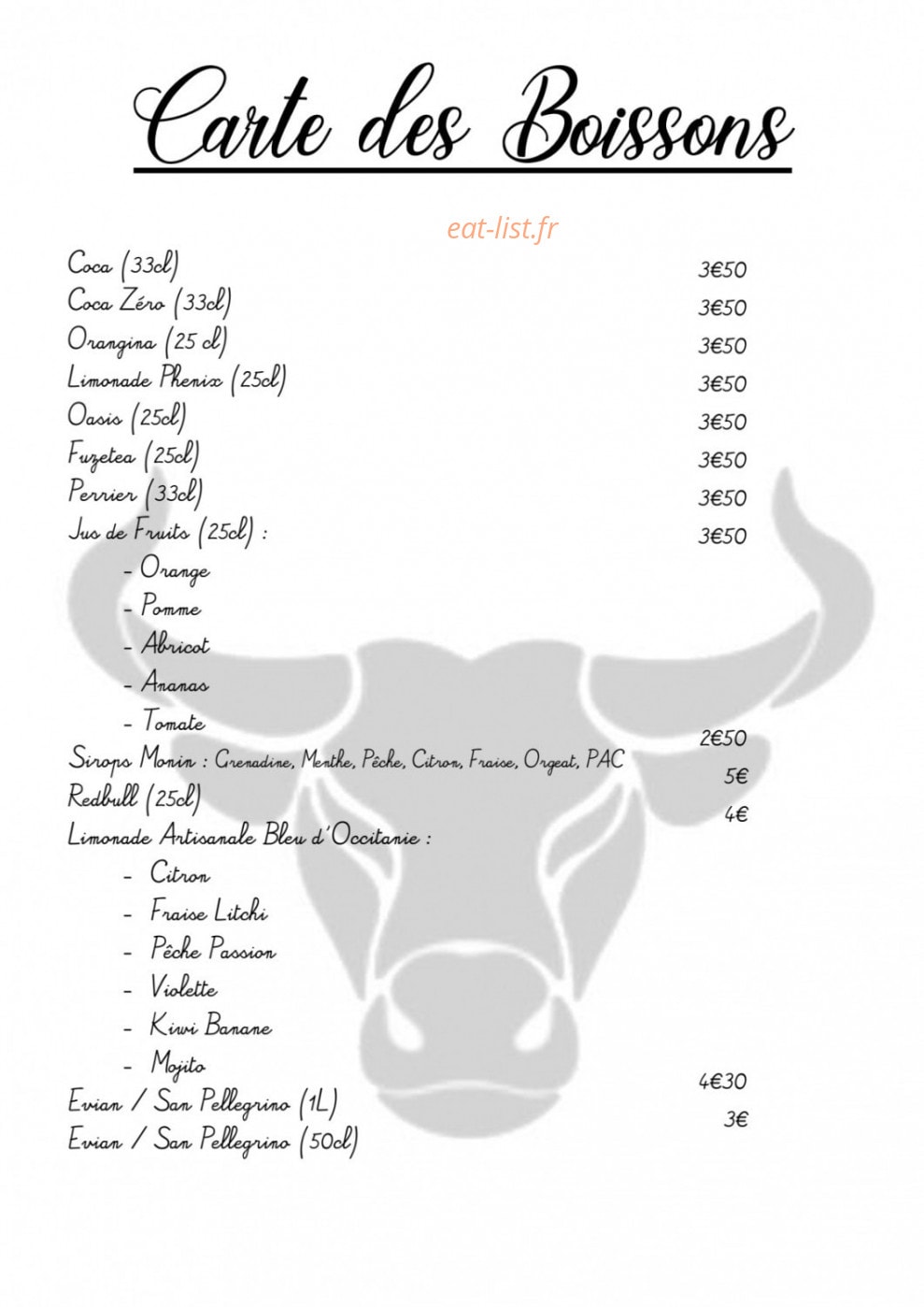Restaurant Lou Brigandas — carte page 14