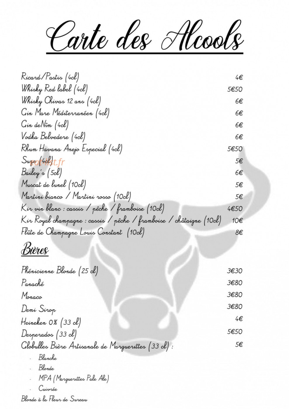 Restaurant Lou Brigandas — carte page 15