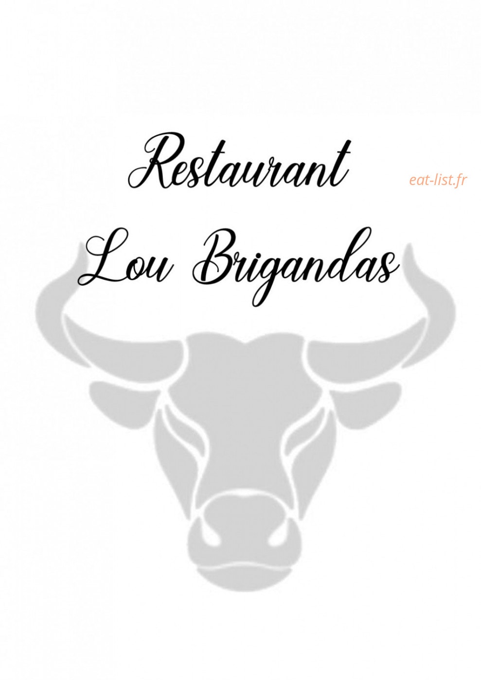 Restaurant Lou Brigandas — carte page 1