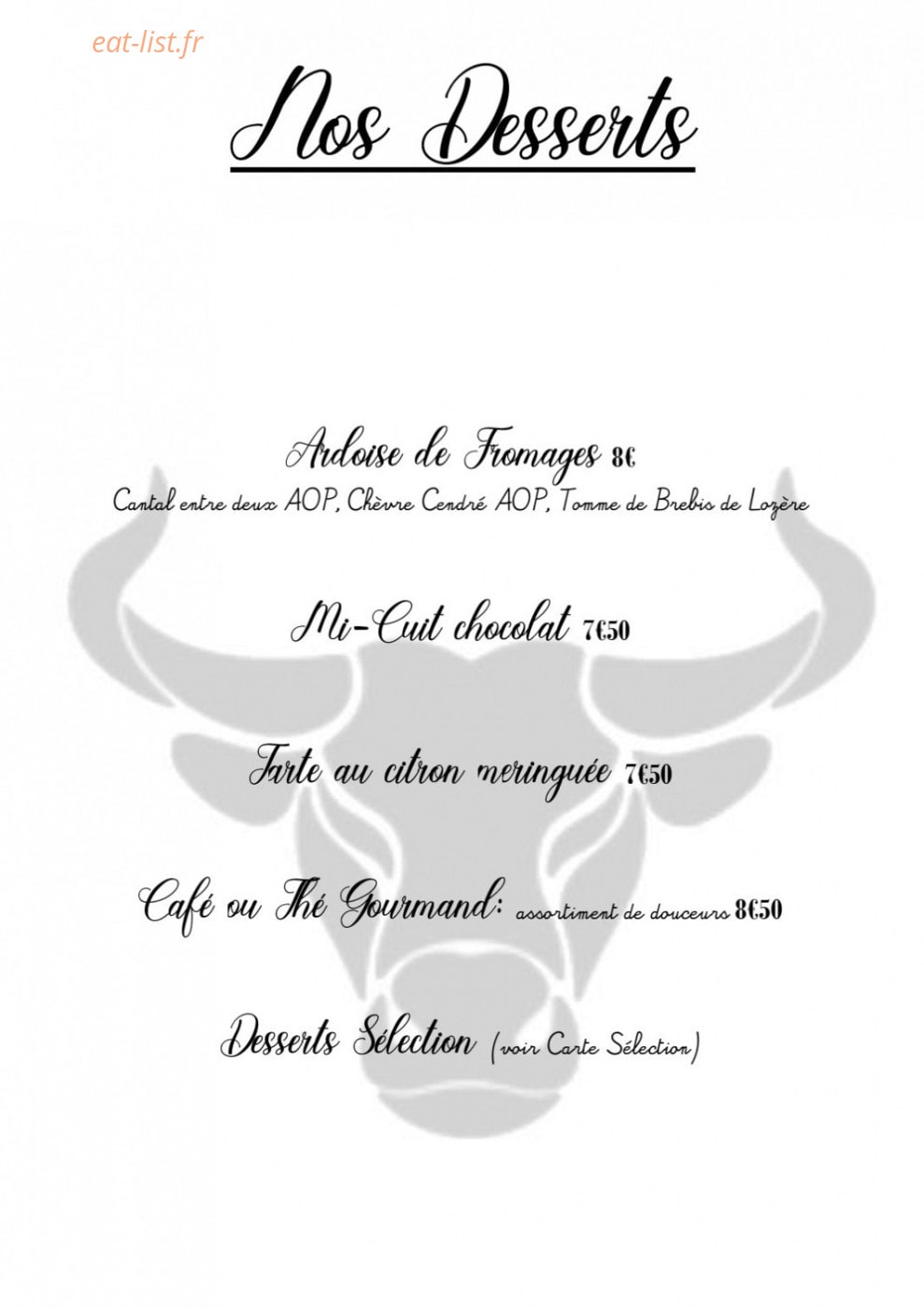 Restaurant Lou Brigandas — carte page 5