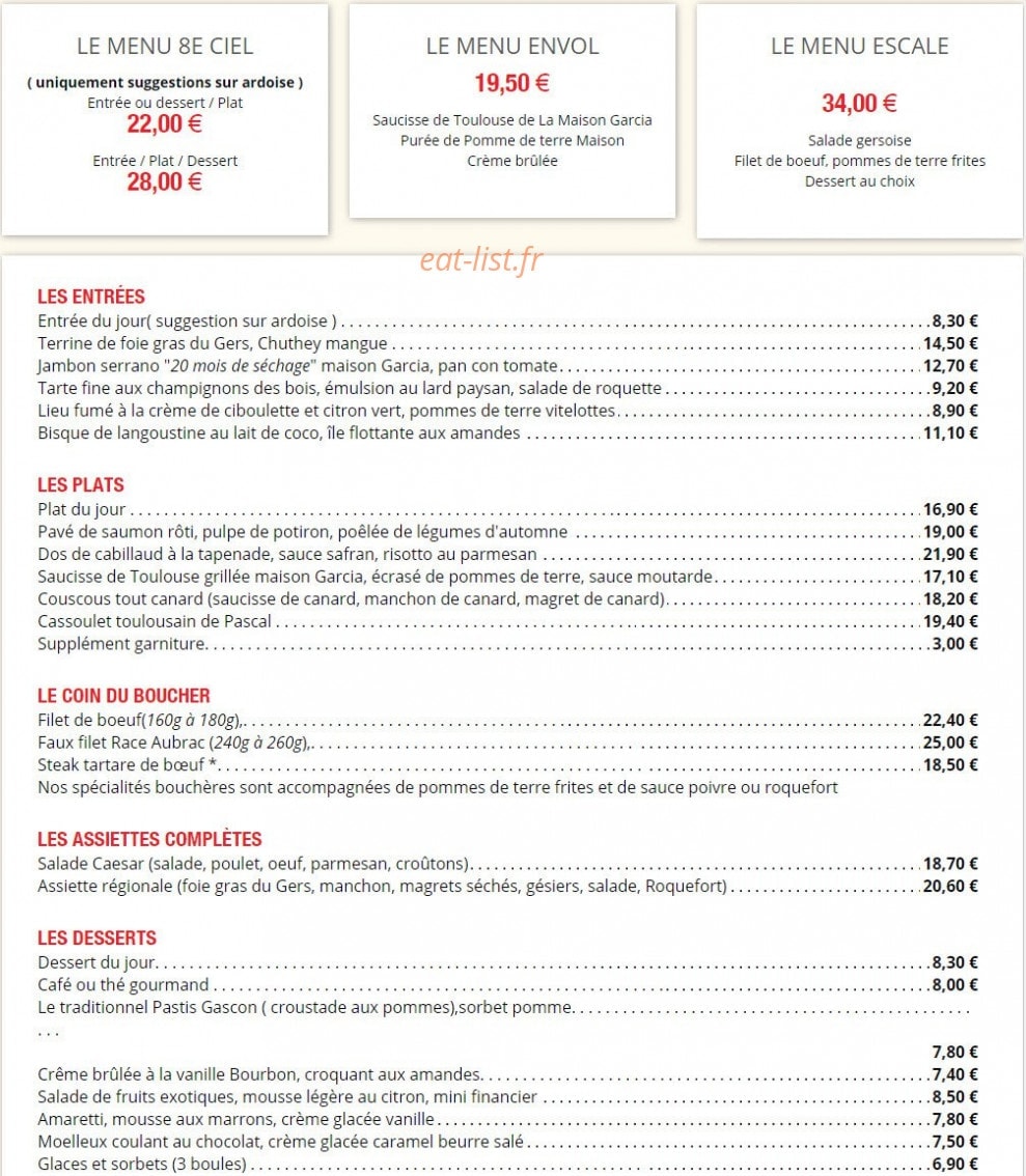 8e Ciel — carte page 1