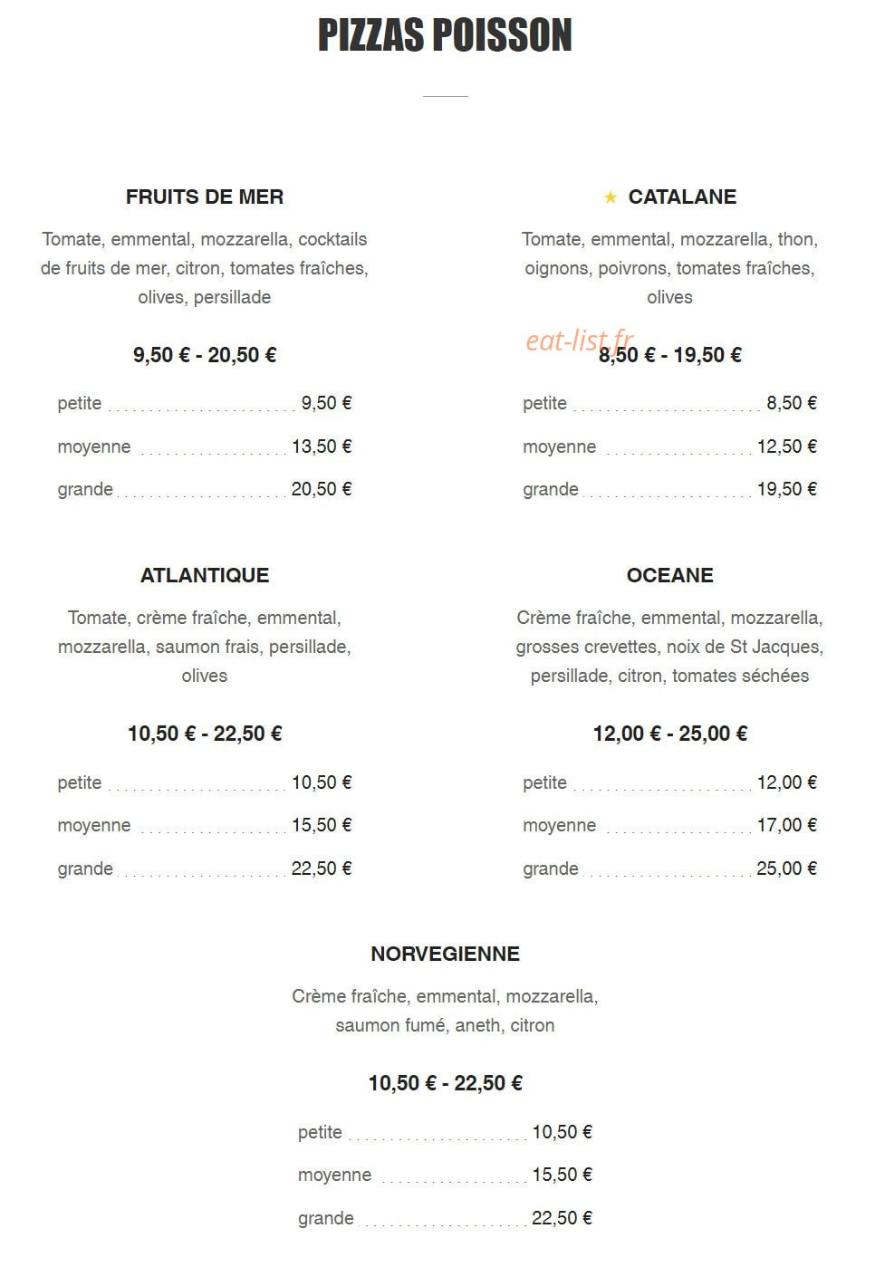 A Crocs Pizza Plana — carte page 6