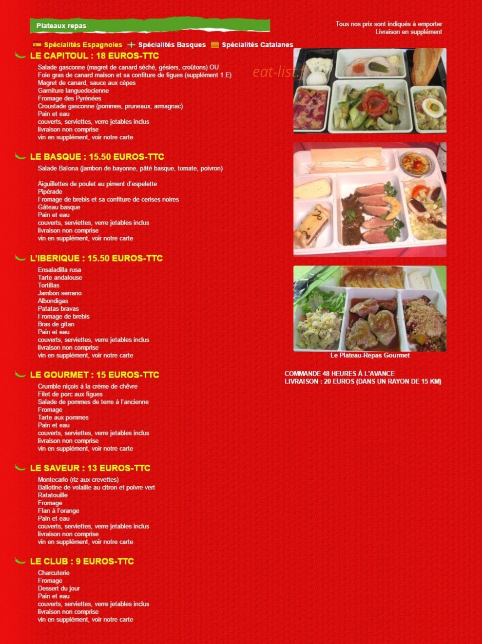 A la toque — carte page 7