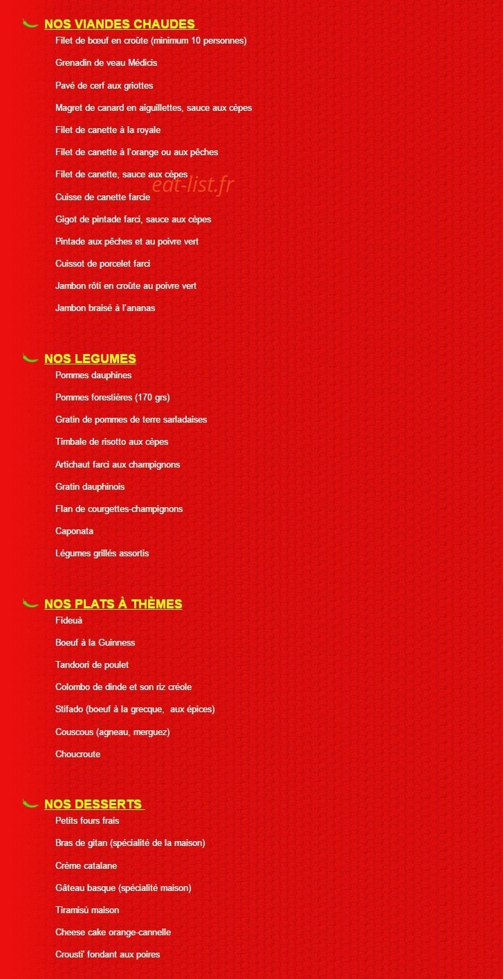 A la toque — carte page 4