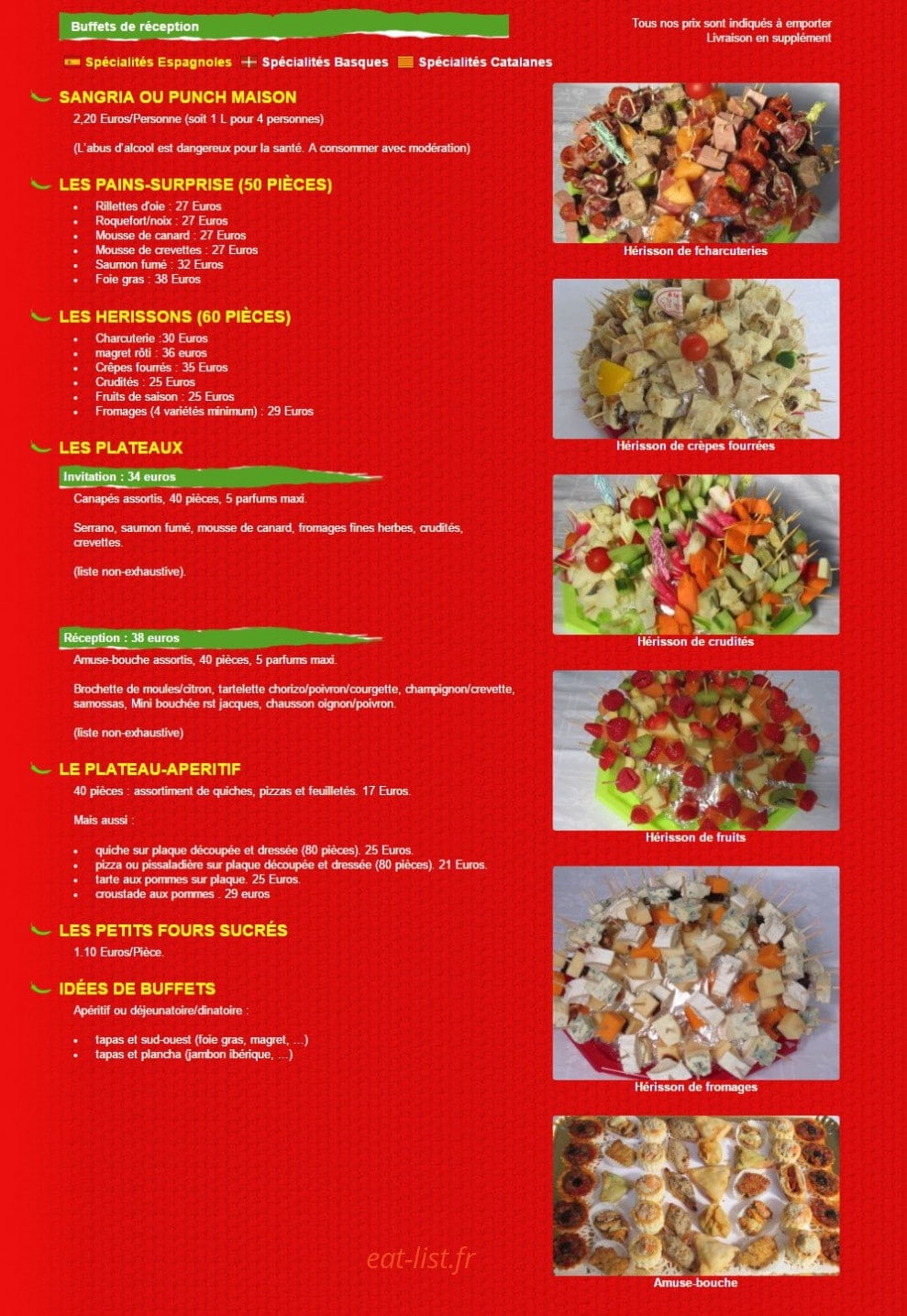A la toque — carte page 5