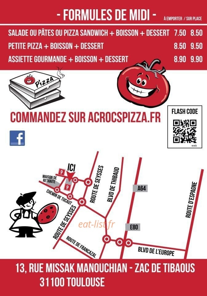 acrocs pizza — carte page 2
