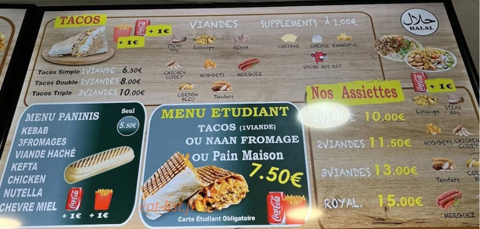 Aladin Kebab — carte page 2