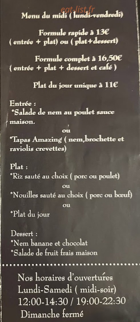 Amazing thaï — carte page 4
