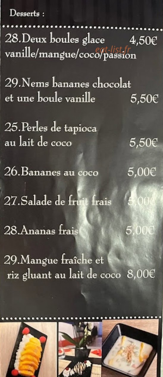 Amazing thaï — carte page 3