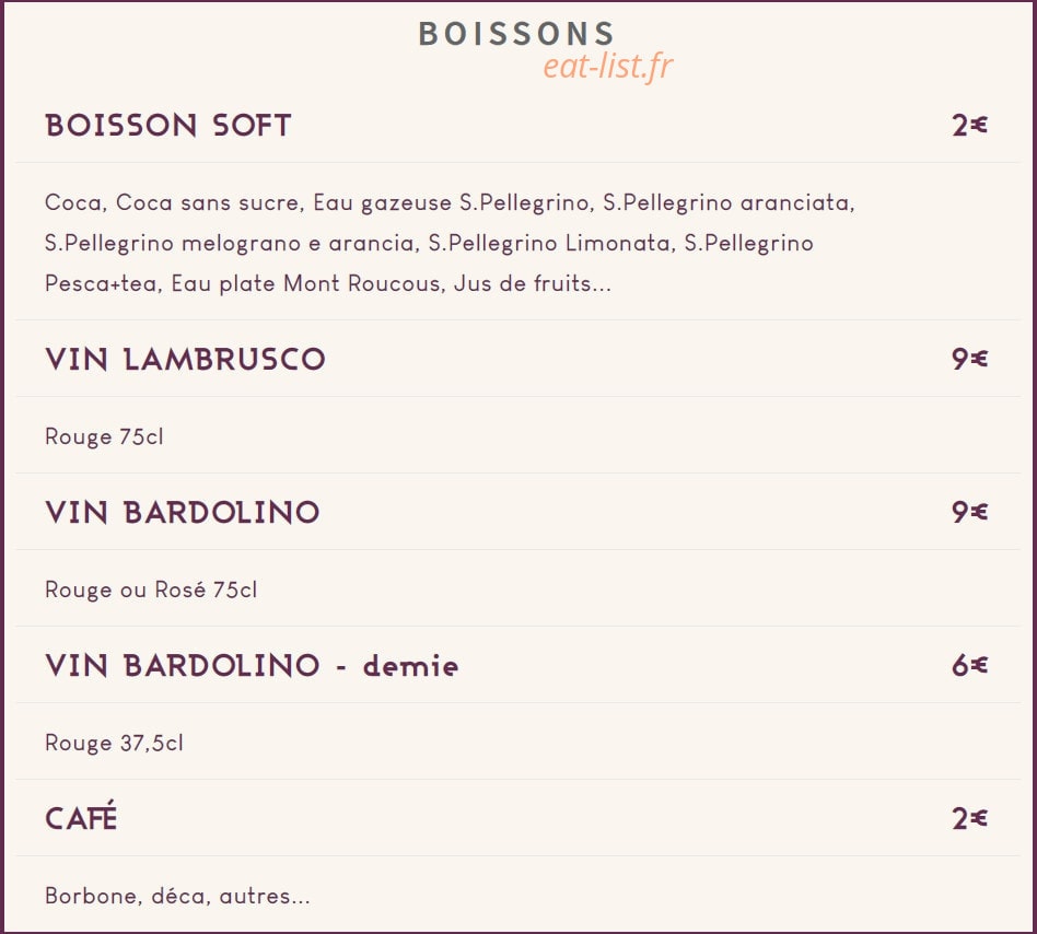 Au Bon Roublard — carte page 5