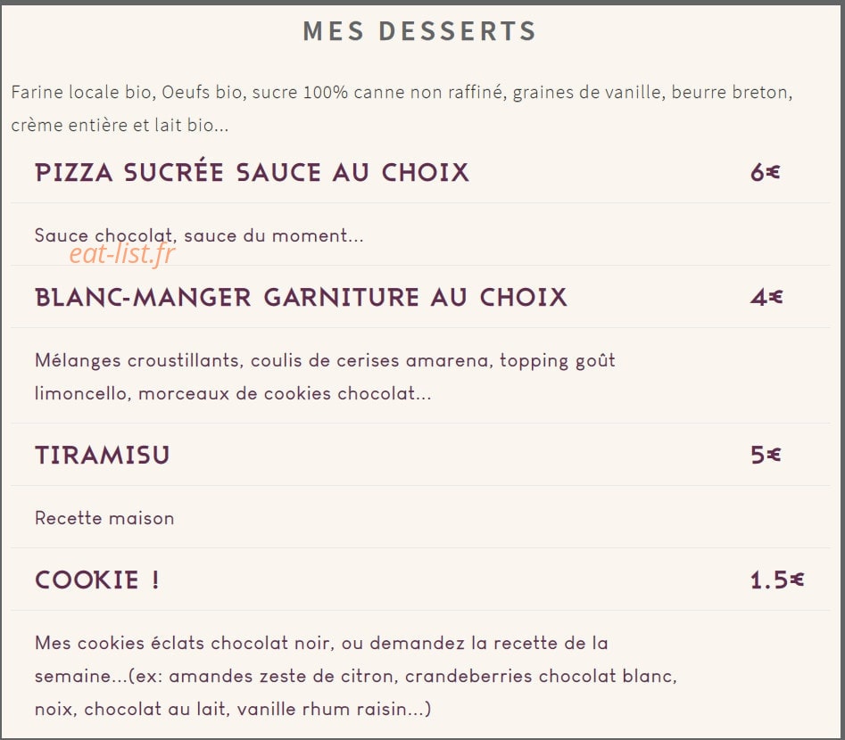 Au Bon Roublard — carte page 3