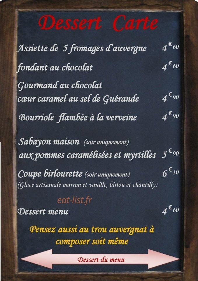 Au Buron — carte page 2
