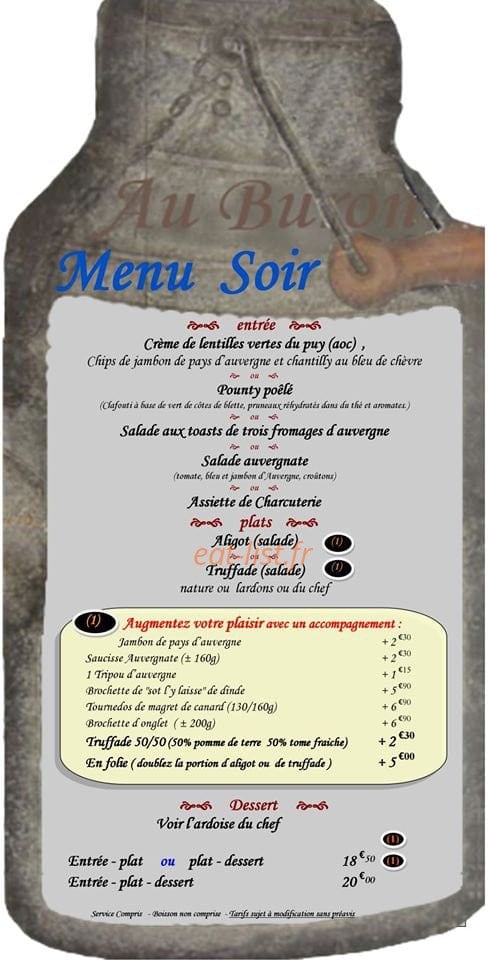 Au Buron — carte page 1