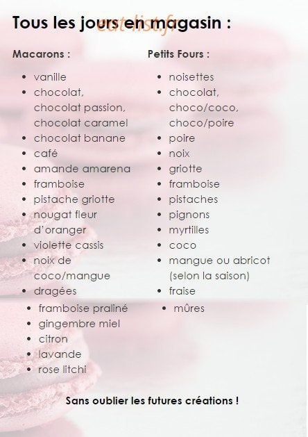 Aux Petits Fours — carte page 3