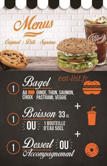 Bagel Corner — carte page 1