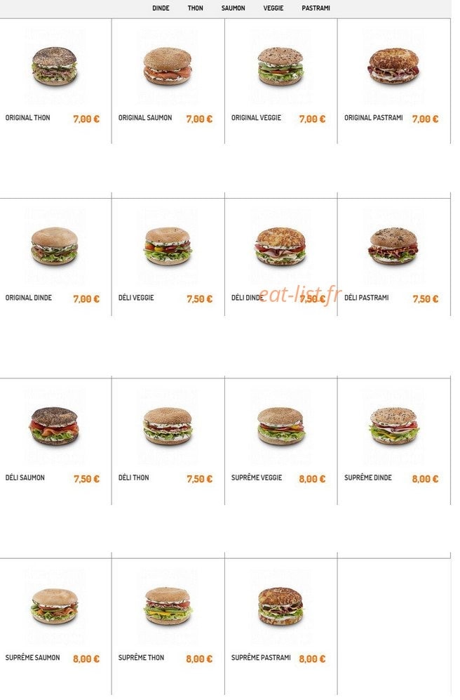 Bagel Corner — carte page 2