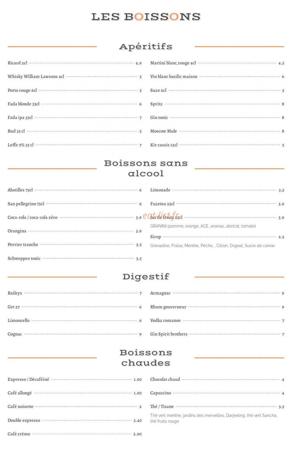 Bago's — carte page 4