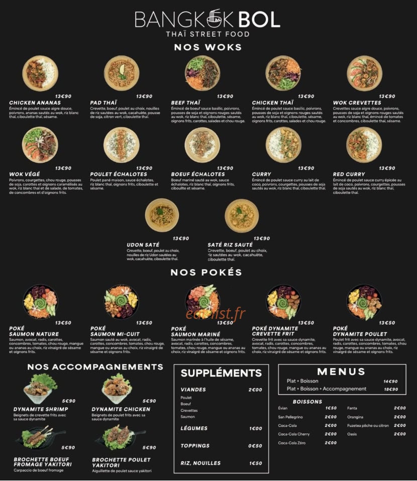 Bangkok Bol — carte page 1