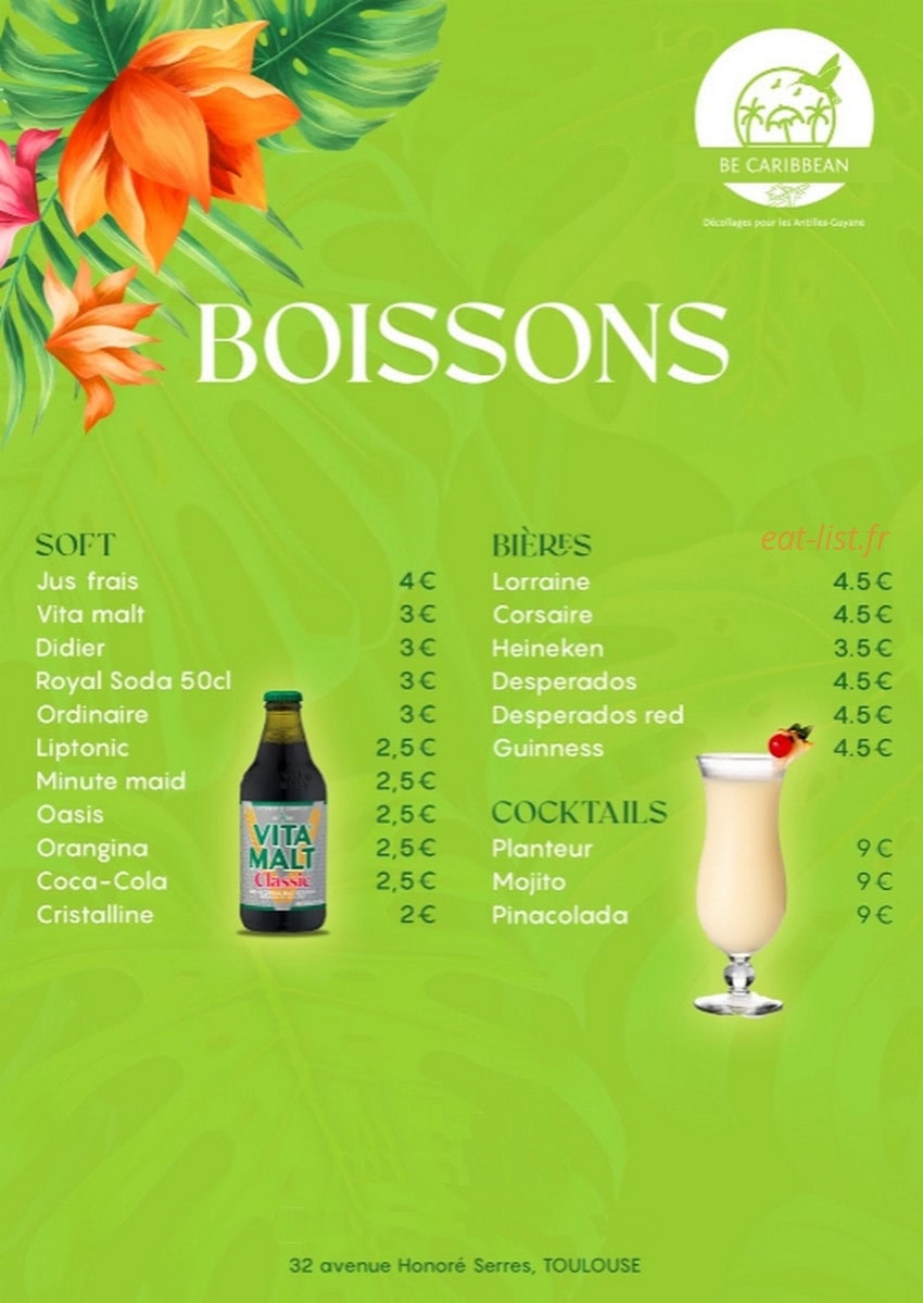 Be caribbean — carte page 2