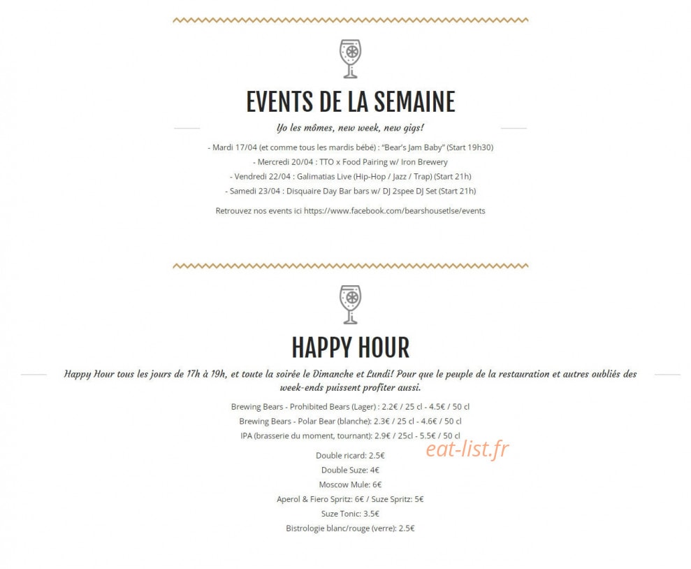 Bear's House — carte page 1