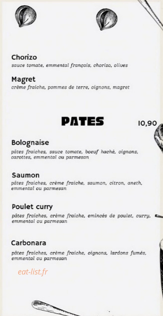 Bella Pizza — carte page 2