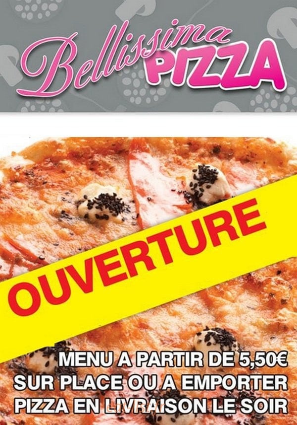 Bellissima Pizza — carte page 1