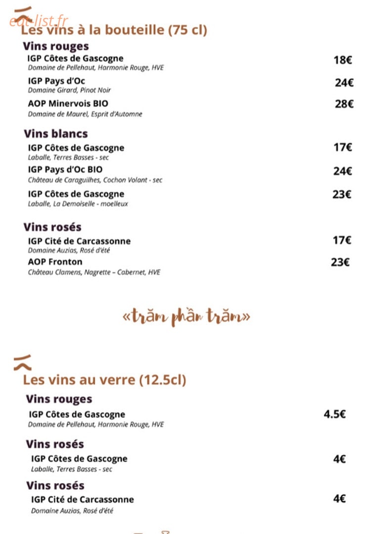 Bep Chay — carte page 2